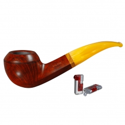 Vauen Pfeife Sola 1568 + Necuma Pfeifenfeuerzeug 