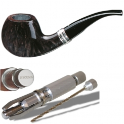 Vauen Pfeife Deluxe Weißpunktedition DL042N + Necuma Pipe Reamer 