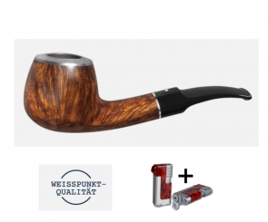 Vauen Pfeife * Maximus 181 Weißpunktedition + Necuma Pfeifenfeuerzeug 