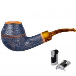 Vauen Pfeife * Denim 4946 + Necuma Pfeifenfeuerzeug 