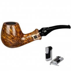 Vauen Pfeife * Gulliver 161 Weißpunktedition + Necuma Pfeifenfeuerzeug 