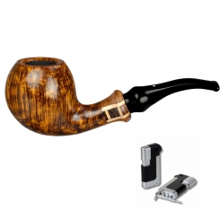 Vauen Pfeife * Gulliver 177 Weißpunktedition + Necuma Pfeifenfeuerzeug 