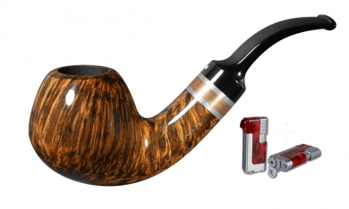 Vauen Pfeife Kira 115 Weißpunktedition + Necuma Pfeifenfeuerzeug 