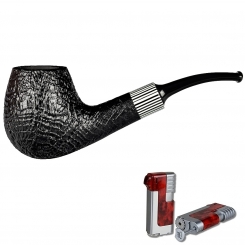 Vauen Pfeife * Hippo 5861 + Necuma Pfeifenfeuerzeug 