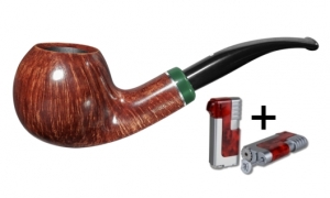 Vauen Pfeife Altro 137 Weißpunktedition glatt+ Winjet Pfeifenfeuerzeug 