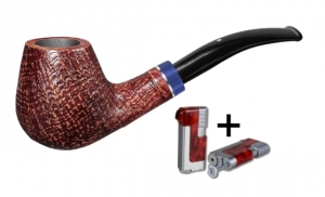 Vauen Pfeife Altro 561 Weißpunktedition glatt+ Winjet Pfeifenfeuerzeug 