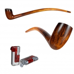 Vauen Lesepfeife Auenland Arondor + Necuma Pfeifenfeuerzeug 