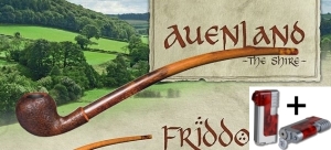 Vauen Lesepfeife Auenland Friddo sandgestrahlt + Winjet Pfeifenfeuerzeug 