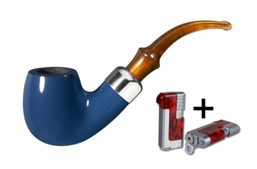 Vauen Pfeife AZZURRO 1515+ Necuma Pfeifenfeuerzeug 