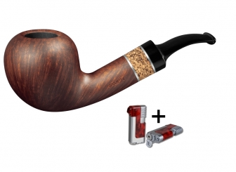 Vauen Pfeife Burgund 1613 +Necuma Pfeifenfeuerzeug 