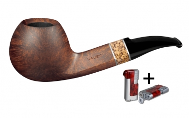 Vauen Pfeife Burgund 1632 +Necuma Pfeifenfeuerzeug 