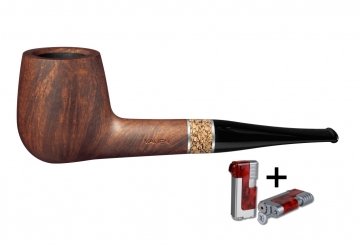 Vauen Pfeife Burgund 1675 +Necuma Pfeifenfeuerzeug 