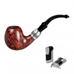 Vauen Pfeife * Chianti 104 Weißpunktedition + Necuma Pfeifenfeuerzeug 