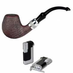 Vauen Pfeife * Chianti 504 Weißpunktedition + Necuma Pfeifenfeuerzeug 