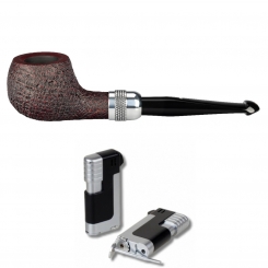 Vauen Pfeife * Chianti 567 Weißpunktedition + Necuma Pfeifenfeuerzeug 