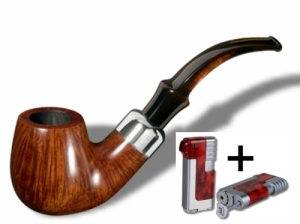 Vauen Pfeife Classic glatt 3915 + Winjet Pfeifenfeuerzeug 