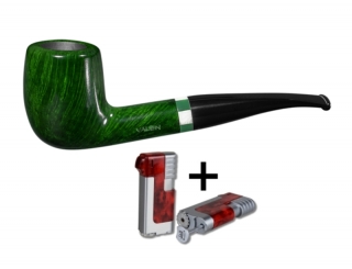 Vauen Pfeife Clover 1968 + Necuma Pfeifenfeuerzeug 