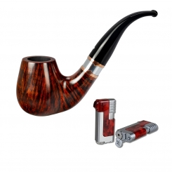 Vauen Pfeife * Dali 142 Weißpunktedition + Necuma Pfeifenfeuerzeug 