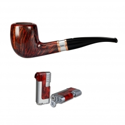 Vauen Pfeife * Dali 168 Weißpunktedition + Necuma Pfeifenfeuerzeug 