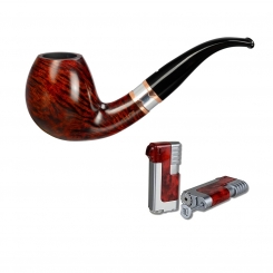 Vauen Pfeife * Dali 173 Weißpunktedition + Necuma Pfeifenfeuerzeug 