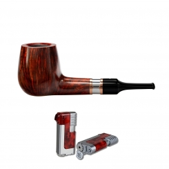 Vauen Pfeife * Dali 175 Weißpunktedition + Necuma Pfeifenfeuerzeug 