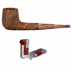 Vauen Pfeife * Dante sand 5603 + Necuma Pfeifenfeuerzeug 