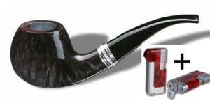 Vauen Pfeife Deluxe Weißpunktedition DL042N + Winjet Pfeifenfeuerzeug 