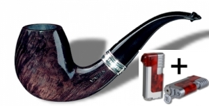 Vauen Pfeife Deluxe Weißpunktedition DL073N + Winjet Pfeifenfeuerzeug 