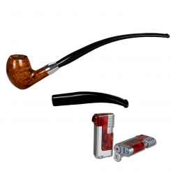 Vauen Lesepfeife * Eames 2in1 1341 + Necuma Pfeifenfeuerzeug 