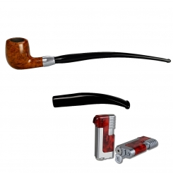 Vauen Lesepfeife * Eames 2in1 1368 + Necuma Pfeifenfeuerzeug 