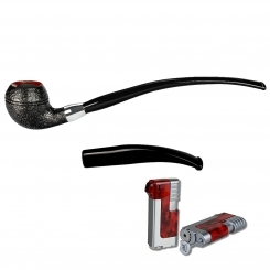 Vauen Lesepfeife * Eames 2in1 5308 + Necuma Pfeifenfeuerzeug 