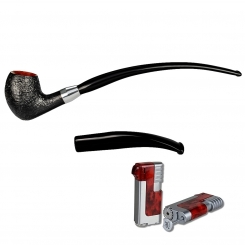 Vauen Lesepfeife * Eames 2in1 5341 + Necuma Pfeifenfeuerzeug 