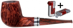 Vauen Pfeife  Fashion Weißpunktedition F211 + Winjet Pfeifenfeuerzeug 