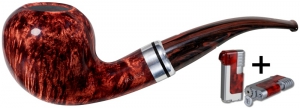 Vauen Pfeife Fashion Weißpunktedition F213 + Winjet Pfeifenfeuerzeug 