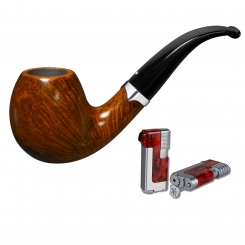 Vauen Pfeife Finn 104 Weißpunktedition + Winjet Pfeifenfeuerzeug 