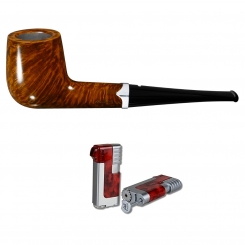 Vauen Pfeife Finn 164 Weißpunktedition + Winjet Pfeifenfeuerzeug 