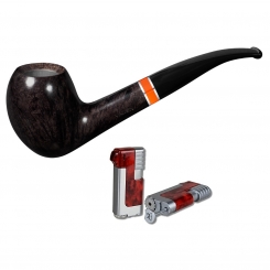 Vauen Pfeife Flame 2041 + Winjet Pfeifenfeuerzeug 