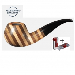 Vauen Pfeife Hawaii 337 Weißpunktedition + Necuma Pfeifenfeuerzeug 