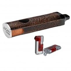 Vauen Pfeife Jucan 3 Weißpunktedition + Necuma Pfeifenfeuerzeug 