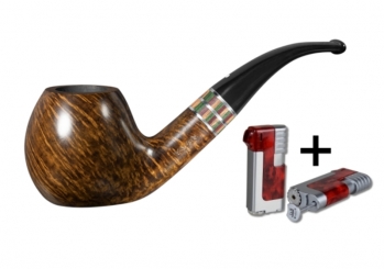 Vauen Pfeife Standpfeife KENIA 179 Weißpunktedition + Necuma Pfeifenfeuerzeug 