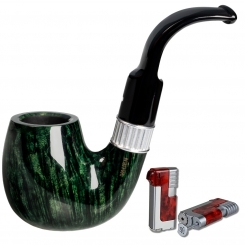 Vauen Pfeife Kensington Weißpunktedition 153 + Necuma Pfeifenfeuerzeug 