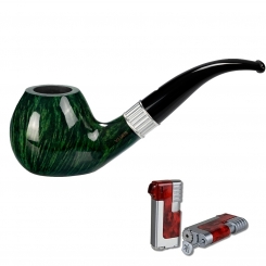 Vauen Pfeife Standpfeife * Kensington Weißpunktedition 179 + Necuma Pfeifenfeuerzeug 