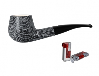 Vauen Pfeife Lime 740 Weißpunktedition + Necuma Pfeifenfeuerzeug 