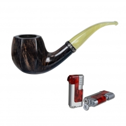 Vauen Pfeife * Lindis 2219 + Necuma Pfeifenfeuerzeug 