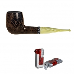 Vauen Pfeife * Lindis 2286 + Necuma Pfeifenfeuerzeug 