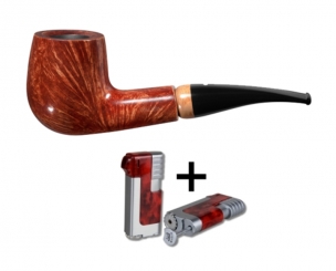 Vauen Pfeife * Weißpunktedition Luxor 136 + Necuma Feuerzeug 