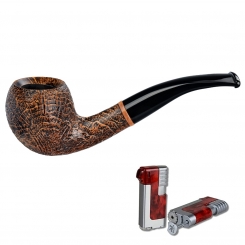 Vauen Pfeife Mamba 5508 + Necuma Pfeifenfeuerzeug 