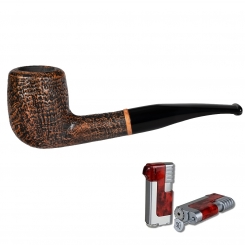 Vauen Pfeife * Mamba 5568 + Necuma Pfeifenfeuerzeug 