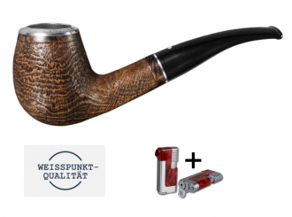 Vauen Pfeife Maximus 572 Weißpunktedition + Necuma Pfeifenfeuerzeug 