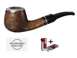 Vauen Pfeife Maximus 581 Weißpunktedition + Necuma Pfeifenfeuerzeug 